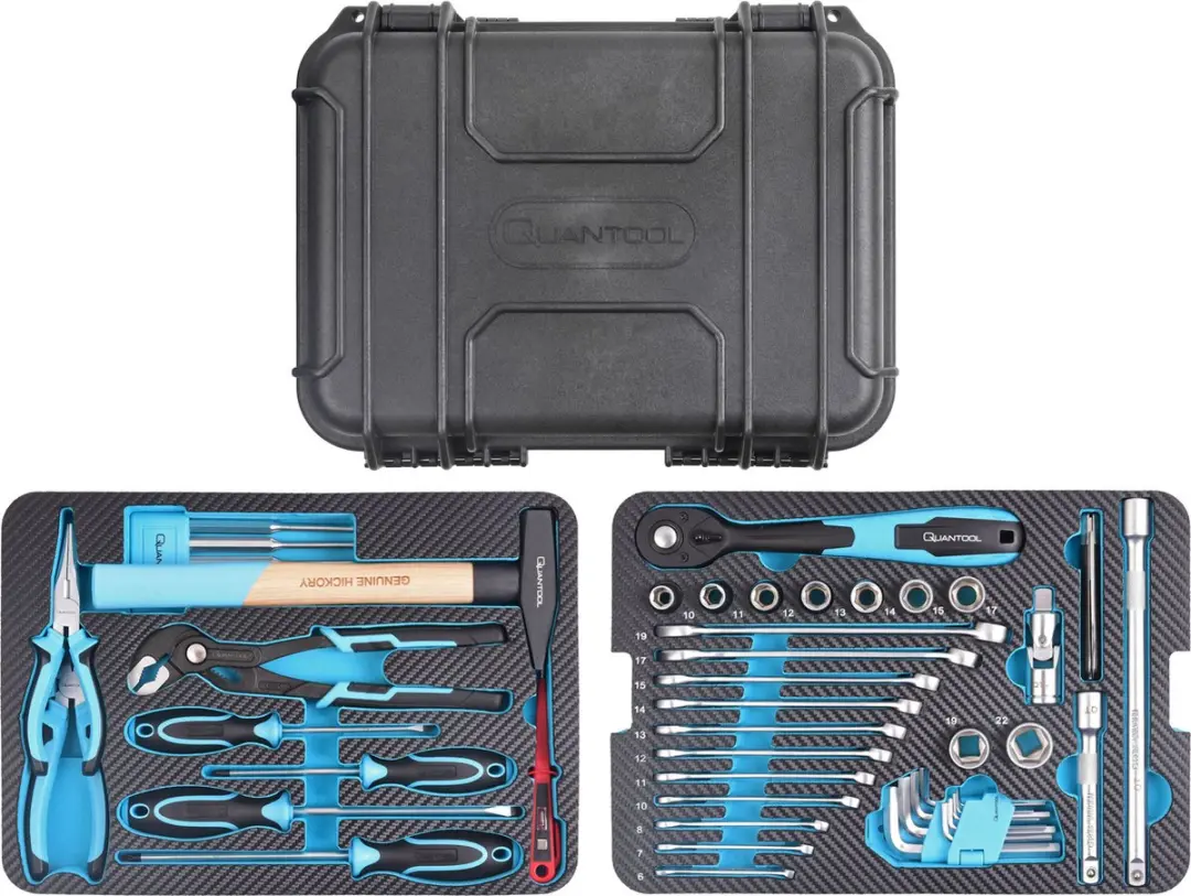 Brüder Mannesmann Q25150 Gereedschapskoffer 48-delig - Zwart/Blauw