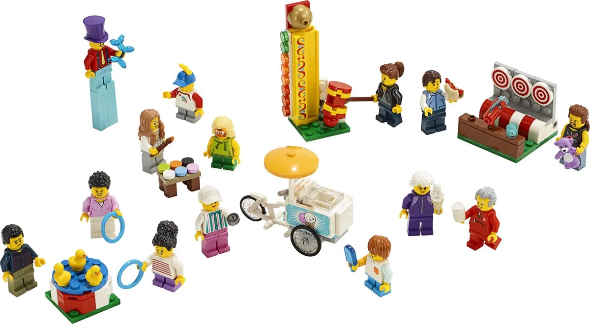 LEGO City Kermis 60234 - 14 Minifiguren - 183 Stukken - Multikleur