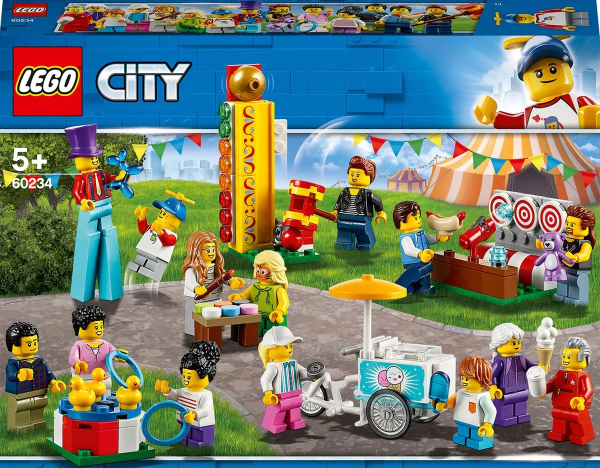 LEGO City Kermis 60234 - 14 Minifiguren - 183 Stukken - Multikleur