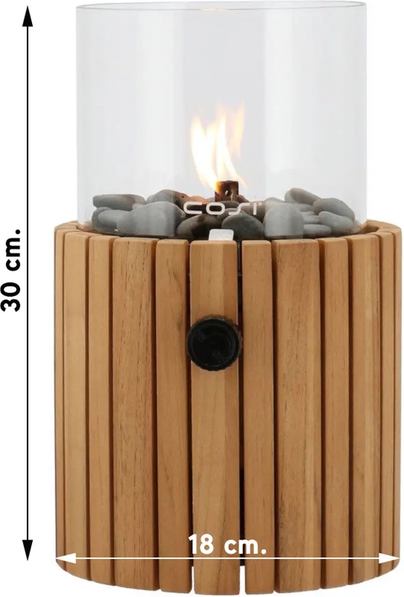 Cosi Fires Cosiscoop Gaslantaarn Timber 300W - Bruin