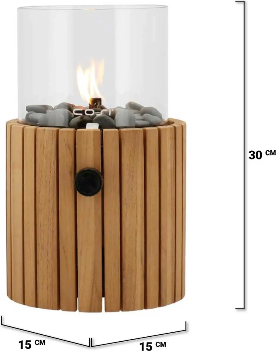 Cosi Fires Cosiscoop Gaslantaarn Timber 300W - Bruin