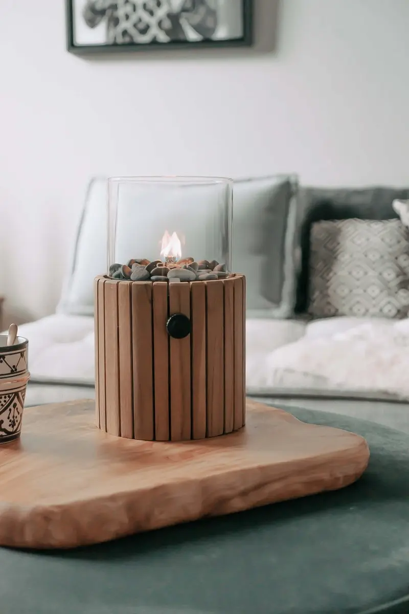 Cosi Fires Cosiscoop Gaslantaarn Timber 300W - Bruin - afbeelding 6 van 6