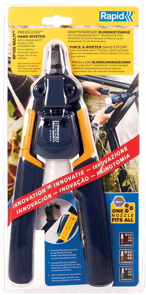 Rapid RP 100 Multi Klinknagelpistool - Blauw - afbeelding 4 van 6