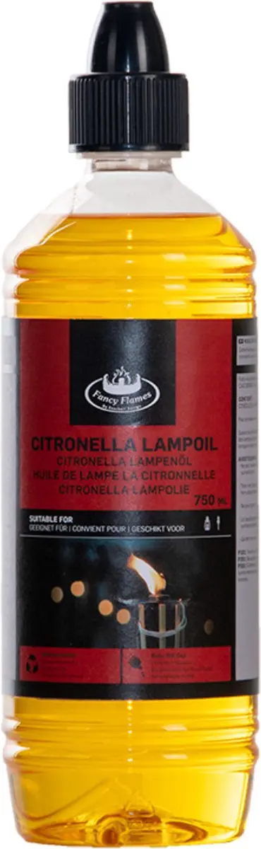 Esschert Design Tuimeltoorts/Olielamp - 3 Stuks - Bio Citronella Olie - Citrusgeur