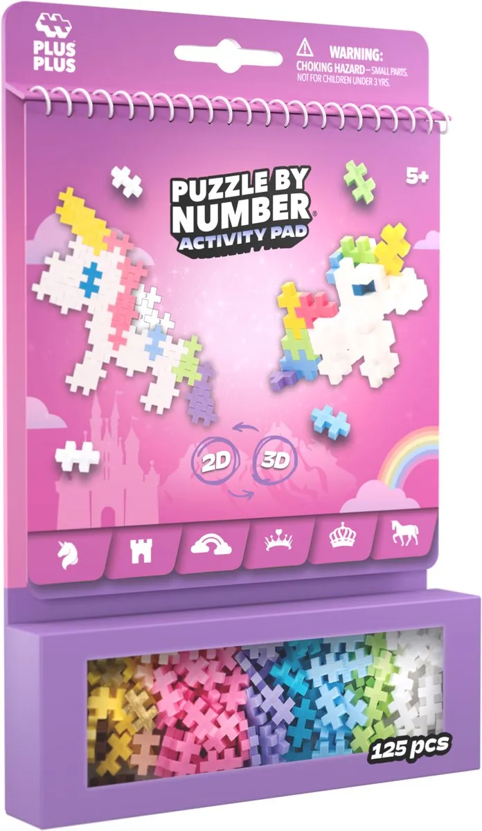 Plus-Plus Fairy Tale Activity Pad 3988 - 125 Stuks - Roze