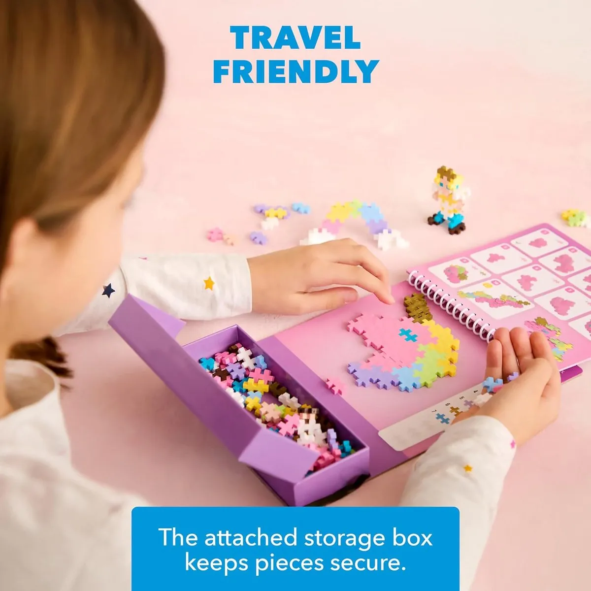 Plus-Plus Fairy Tale Activity Pad 3988 - 125 Stuks - Roze