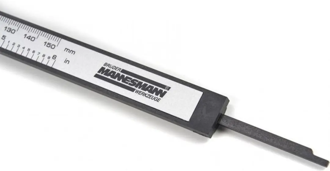 Brüder Mannesmann Digitale Schuifmaat 150mm - Grijs/Zwart