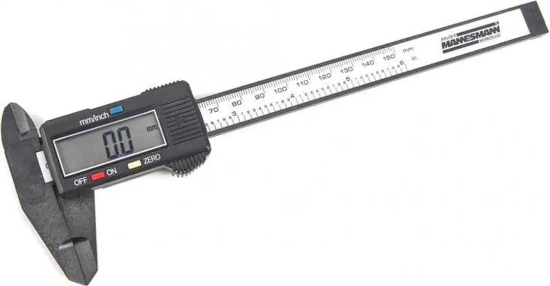 Brüder Mannesmann Digitale Schuifmaat 150mm - Grijs/Zwart