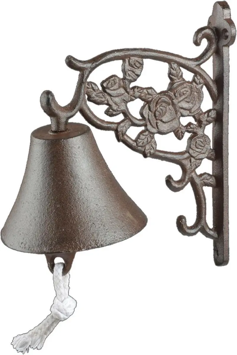 Esschert Design Deurbel Rozen Gietijzer 17,2x19,1cm