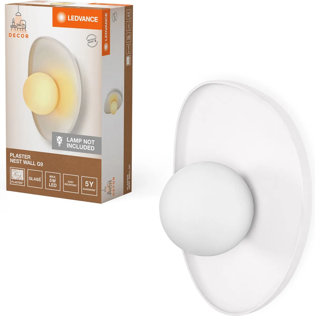 LEDVANCE Decor Plaster Nest Wandlamp 1XG9