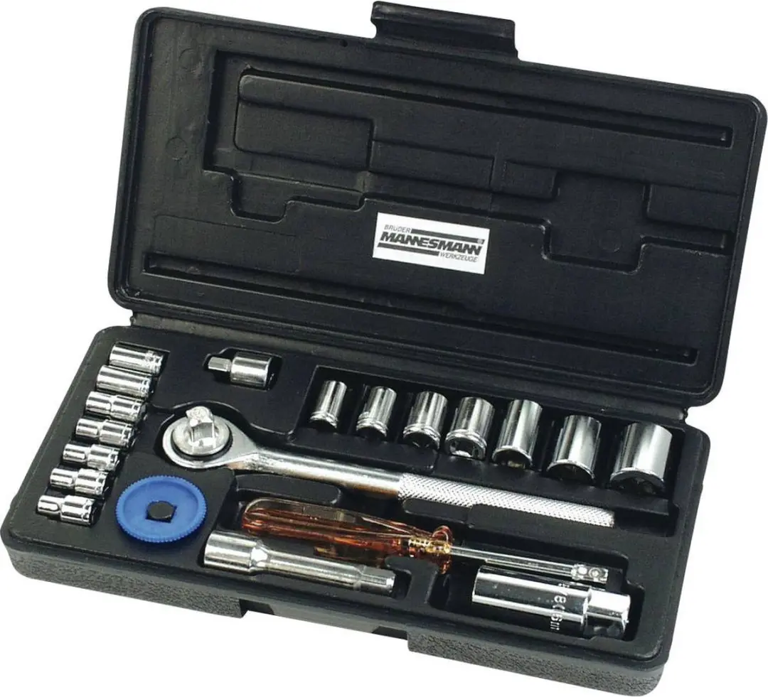 Brüder Mannesmann M 206 Dopsleutelset 20-delig - Metrisch 1/4" & 3/8"