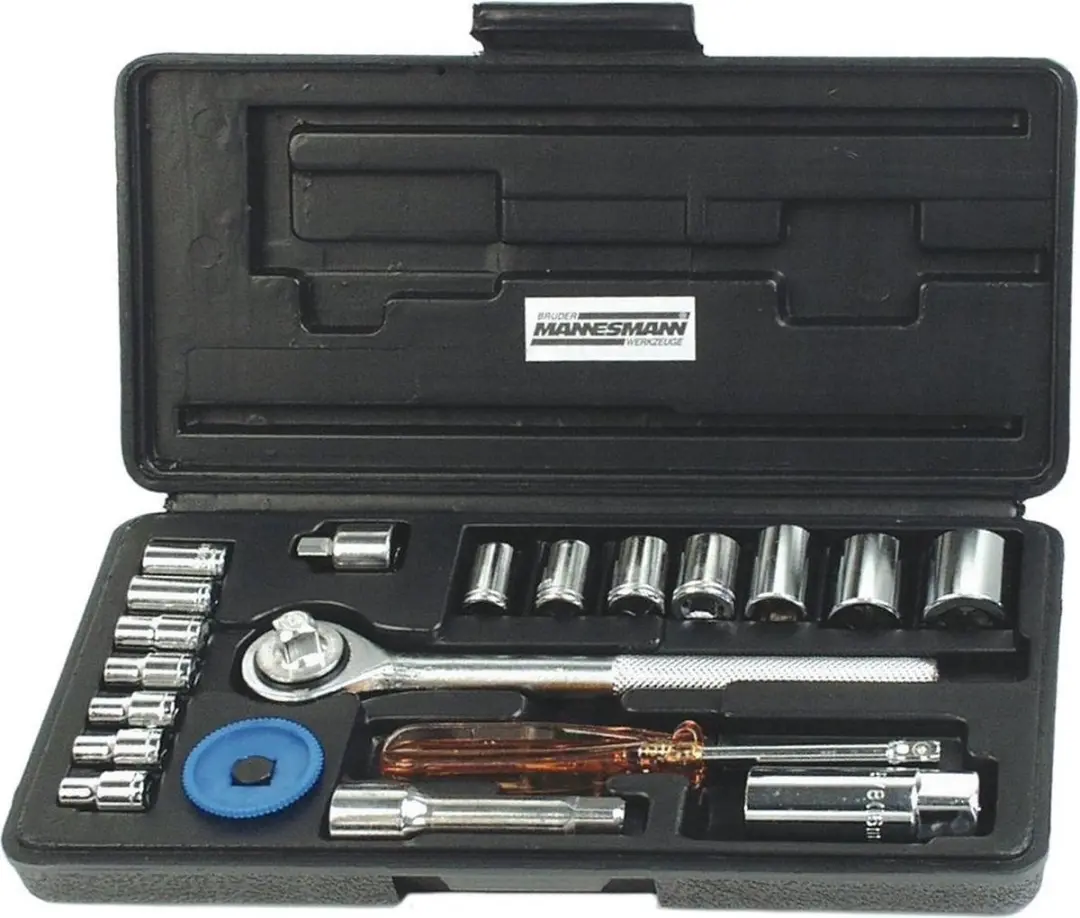Brüder Mannesmann M 206 Dopsleutelset 20-delig - Metrisch 1/4" & 3/8"