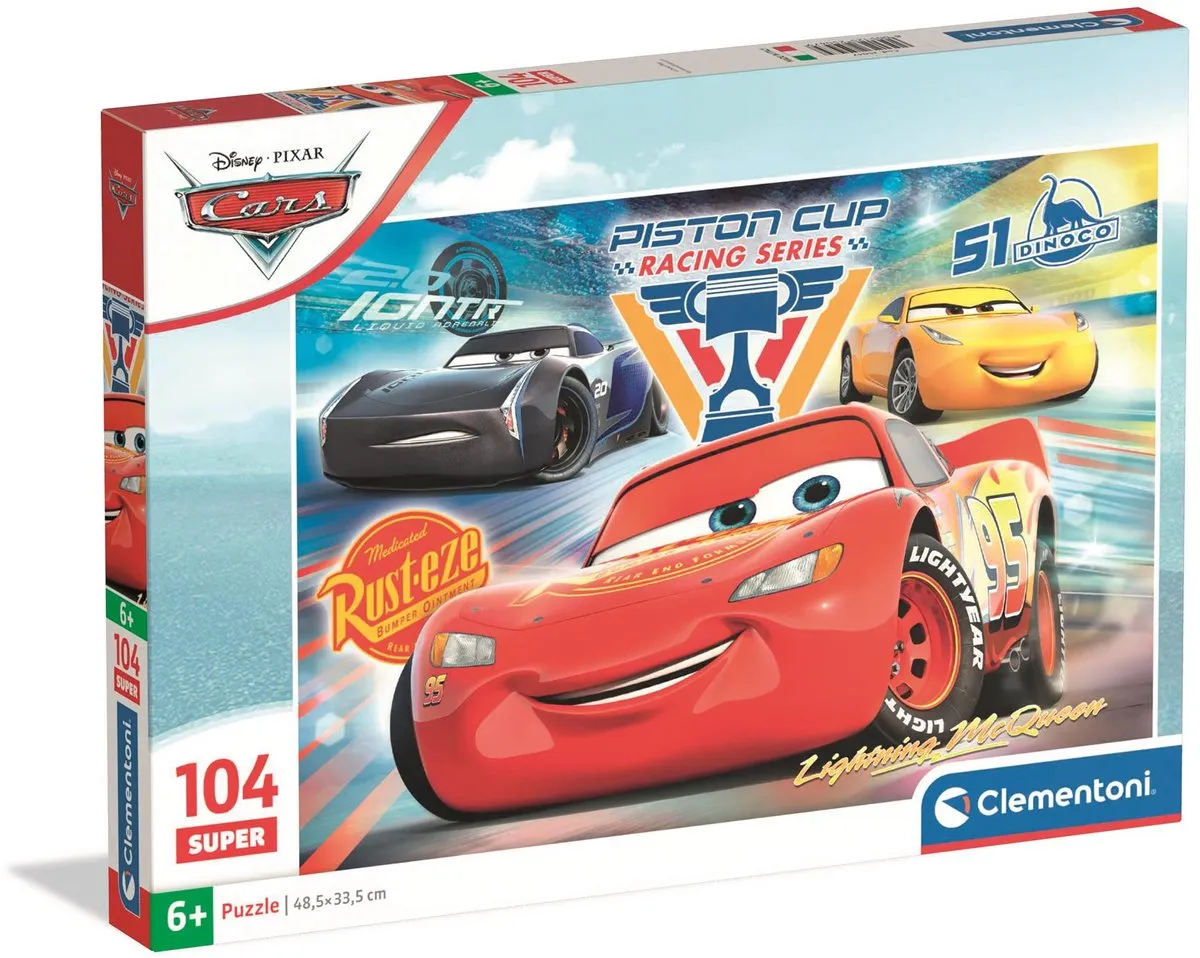 Clementoni Super Cars 2025 Kinderpuzzel 104 Stuks