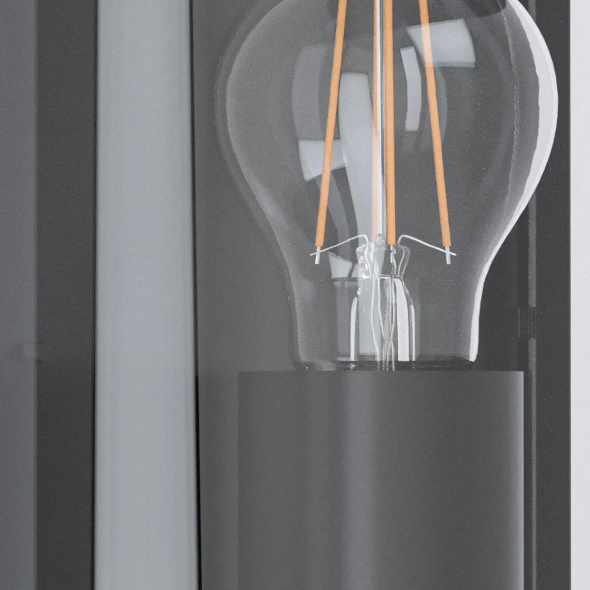 Eglo Daril 1 Wandlamp Buiten E27 - 24cm - Zwart