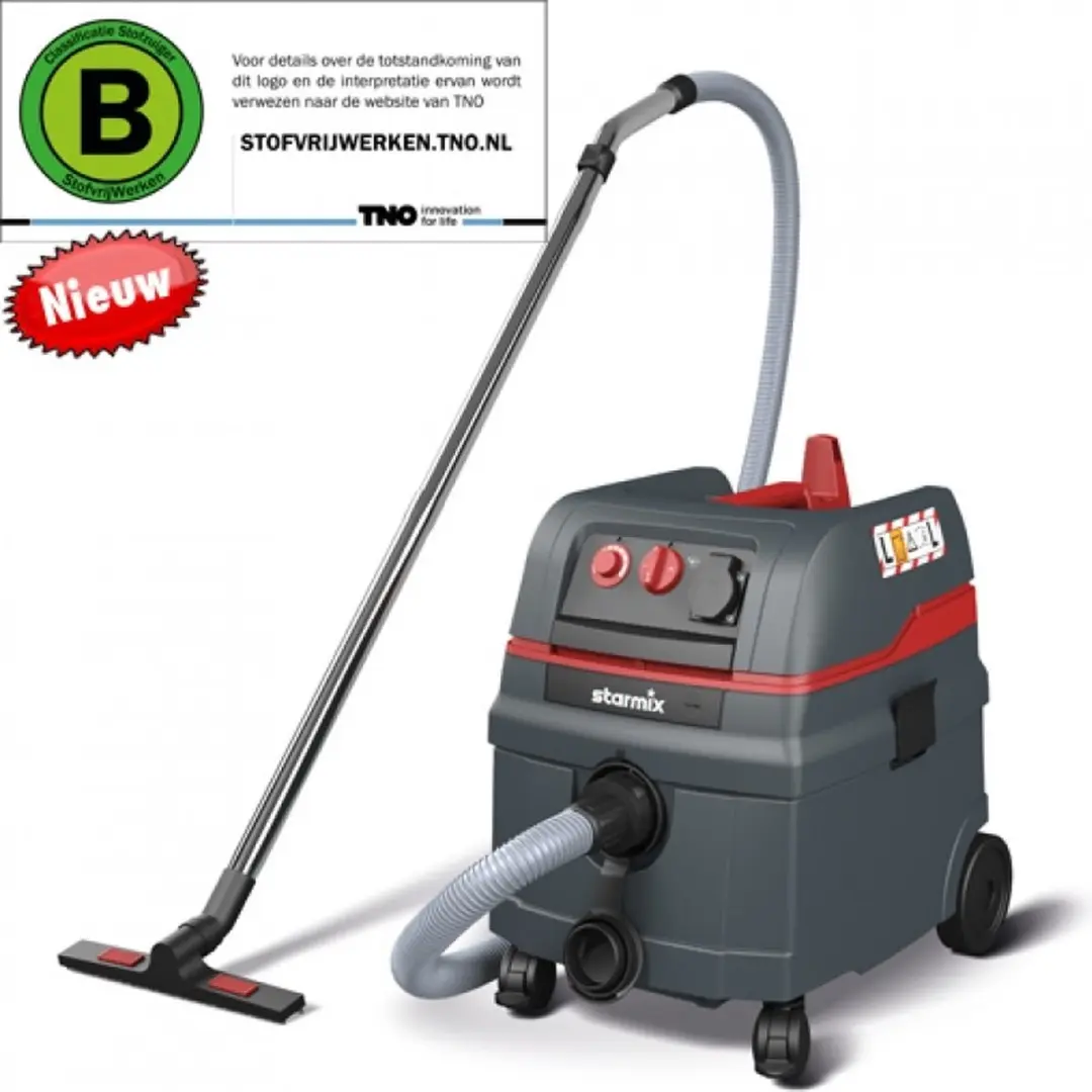 Starmix ISC L-1625 Top Bouwstofzuiger 1600W - 25L Grijs/Rood