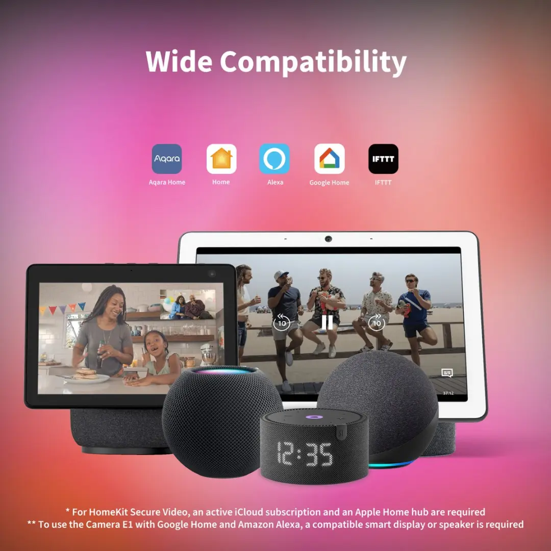 Aqara E1 CH-C01E Slimme Camera 2K Pan-Tilt - Zwart/Wit