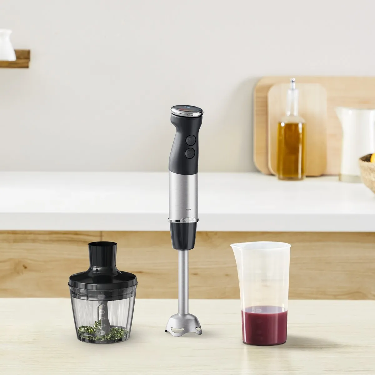 Tefal Quickchef+ HB6728 Staafmixer 1000W - Zwart/RVS