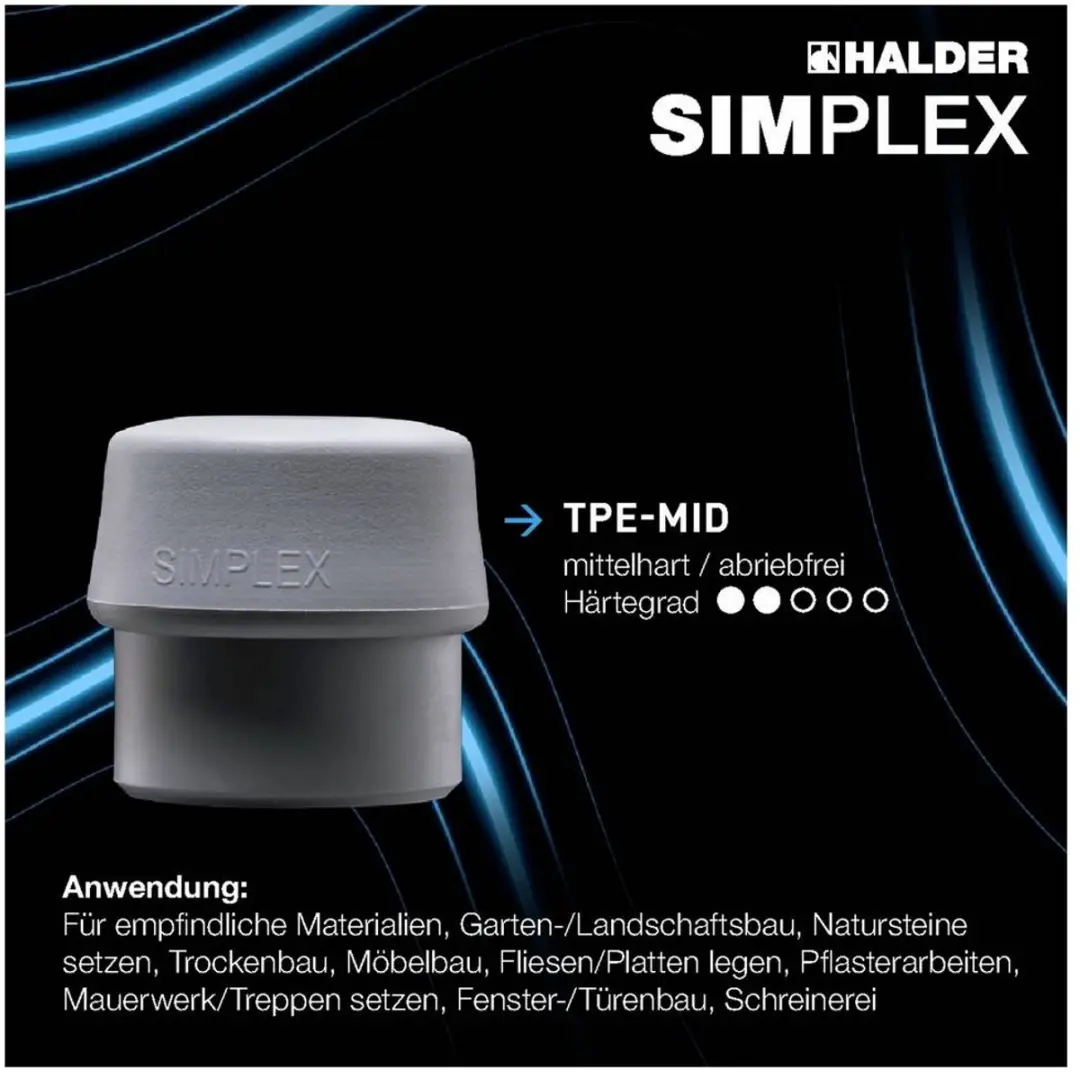 Halder SIMPLEX-Plusbox Starterkit Alu 3113s004 - Kunststofhamer 1430g