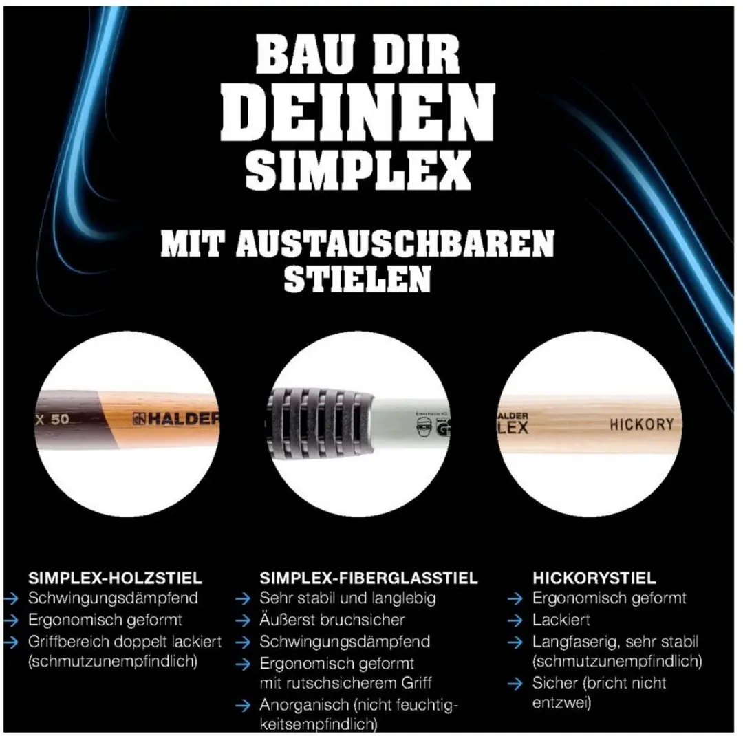 Halder SIMPLEX-Plusbox Starterkit Alu 3113s004 - Kunststofhamer 1430g