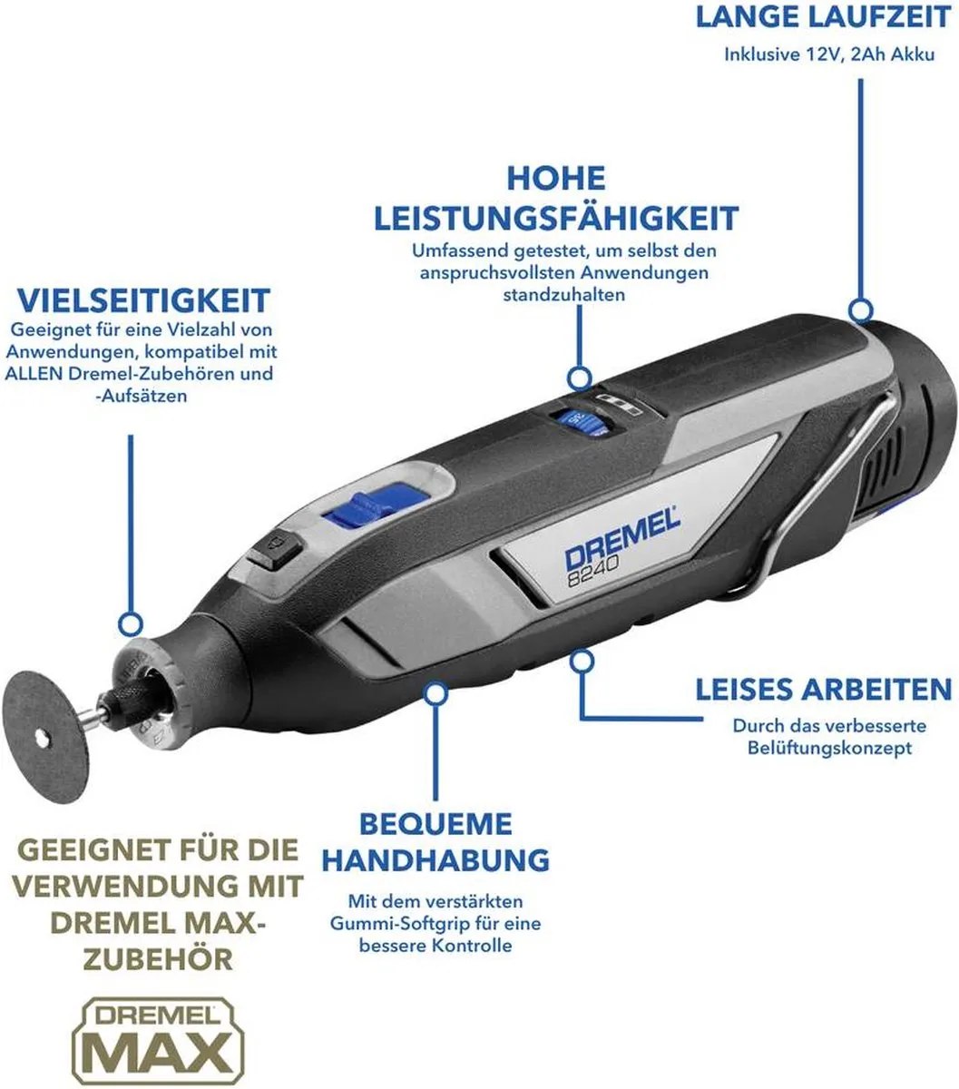 Dremel 8240-5 Multitool - 12V 2.0Ah Accu - 5 Accessoires
