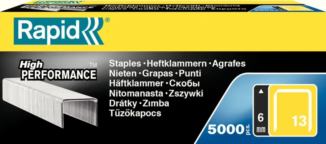Rapid Nr. 13 Fijndraadnieten 6mm - 5000 Stuks