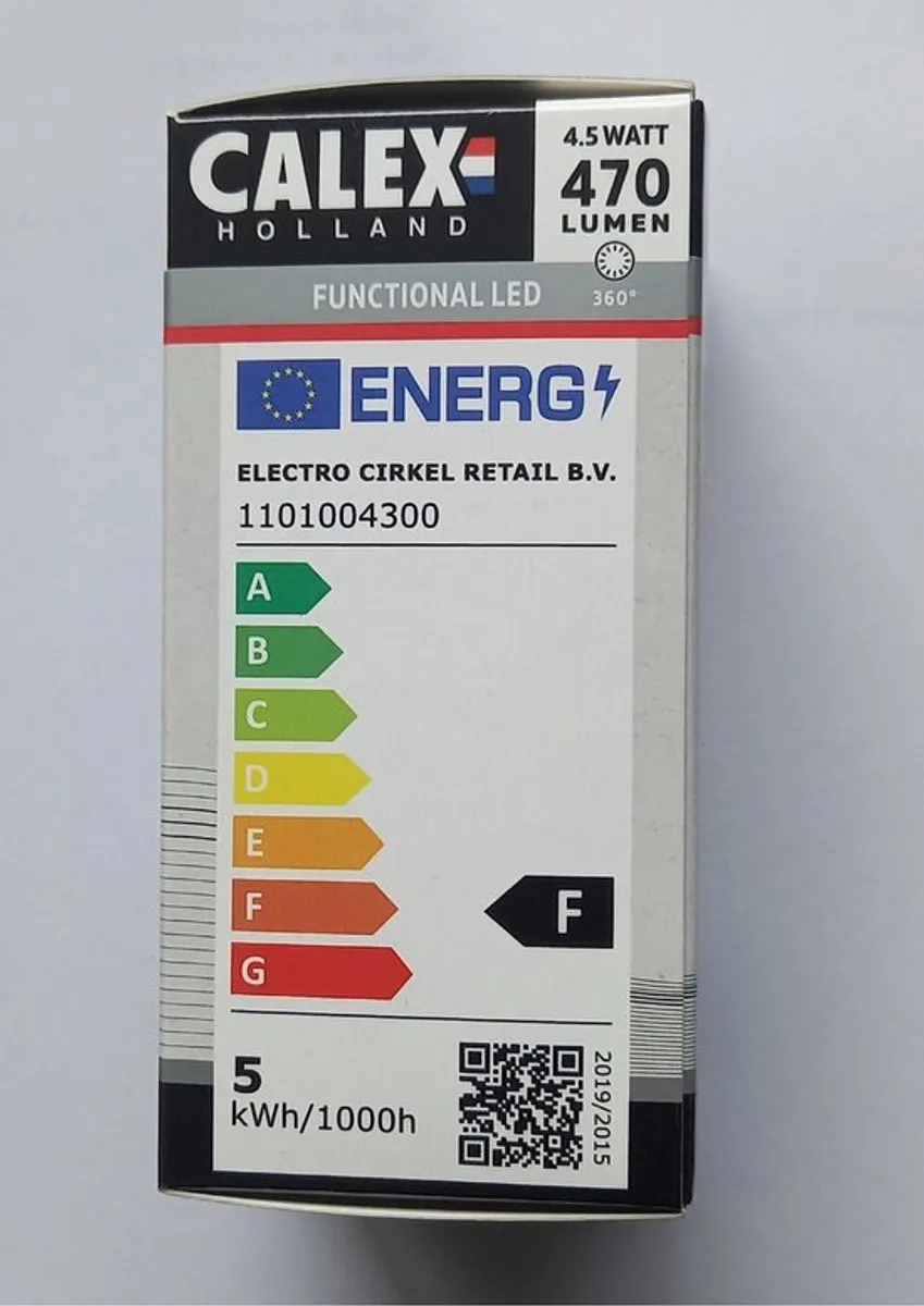 Calex LED Kogellamp 4,5W E27 - 2 Stuks - Dimbaar