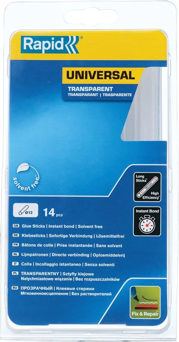 Rapid Universeel Lijmpatronen Ø12 - 250ml - 14 Stuks