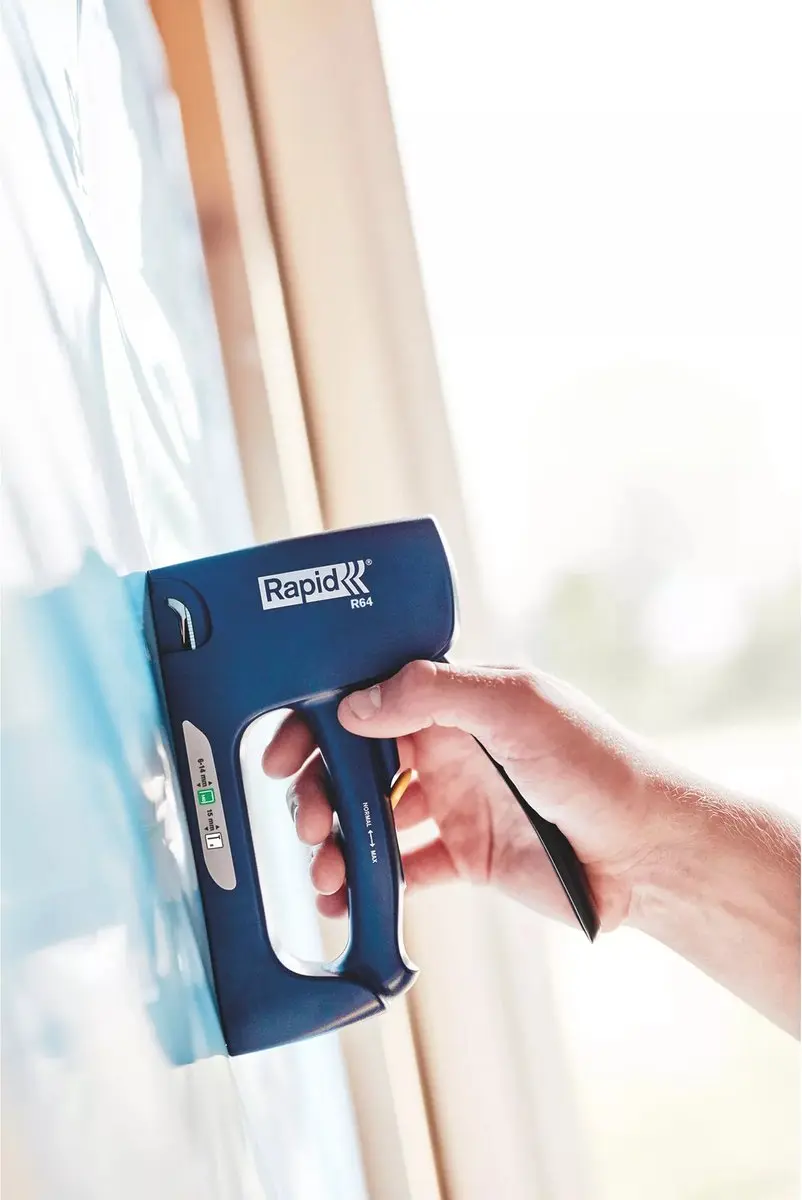 Rapid Handtacker R64 - 2-staps Instelbare Slagkracht - Blauw/geel
