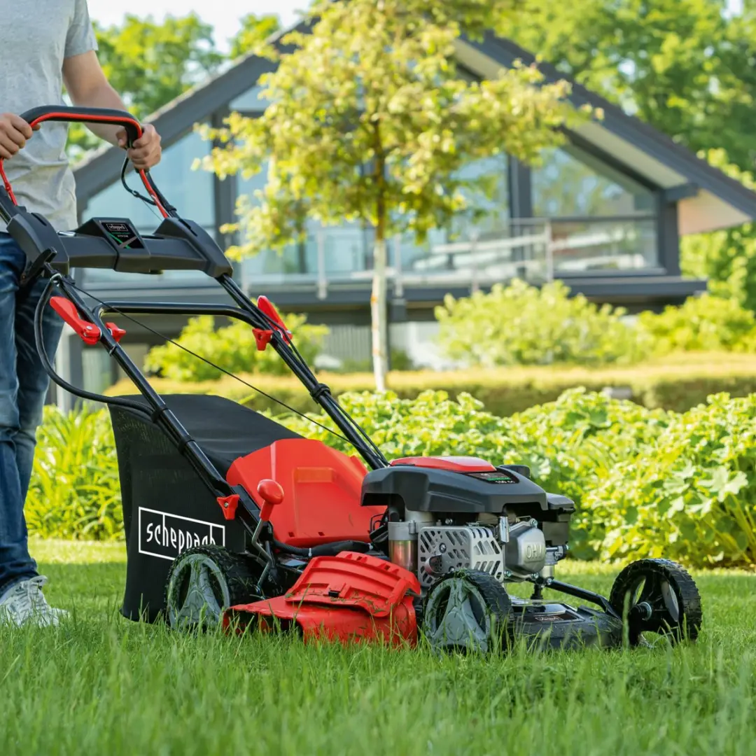 Scheppach MS150-46E Benzine Grasmaaier 46cm - 55L Opvangbak