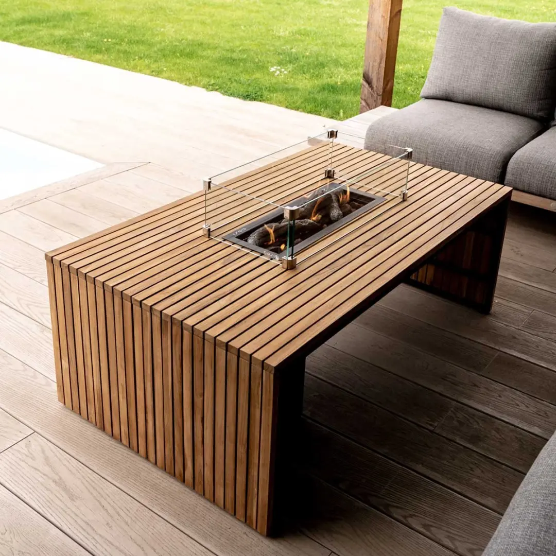 Cosi Fires Cosibridge 140 Vuurtafel - Teak - afbeelding 6 van 6