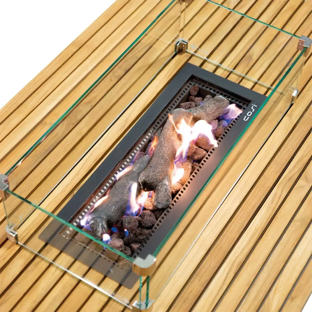 Cosi Fires Cosibridge 140 Vuurtafel - Teak