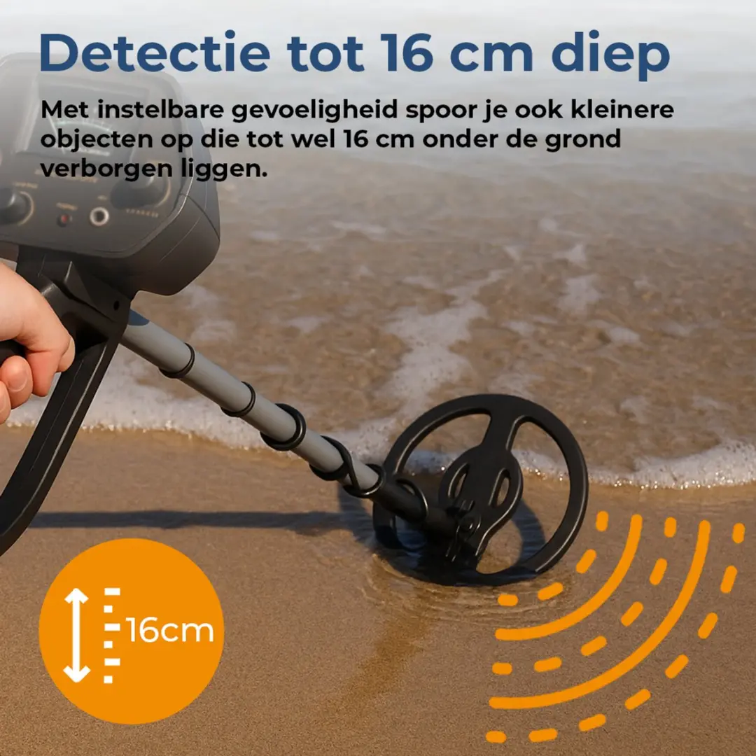 Denver MET117 Metaaldetector - Waterdicht - Zwart