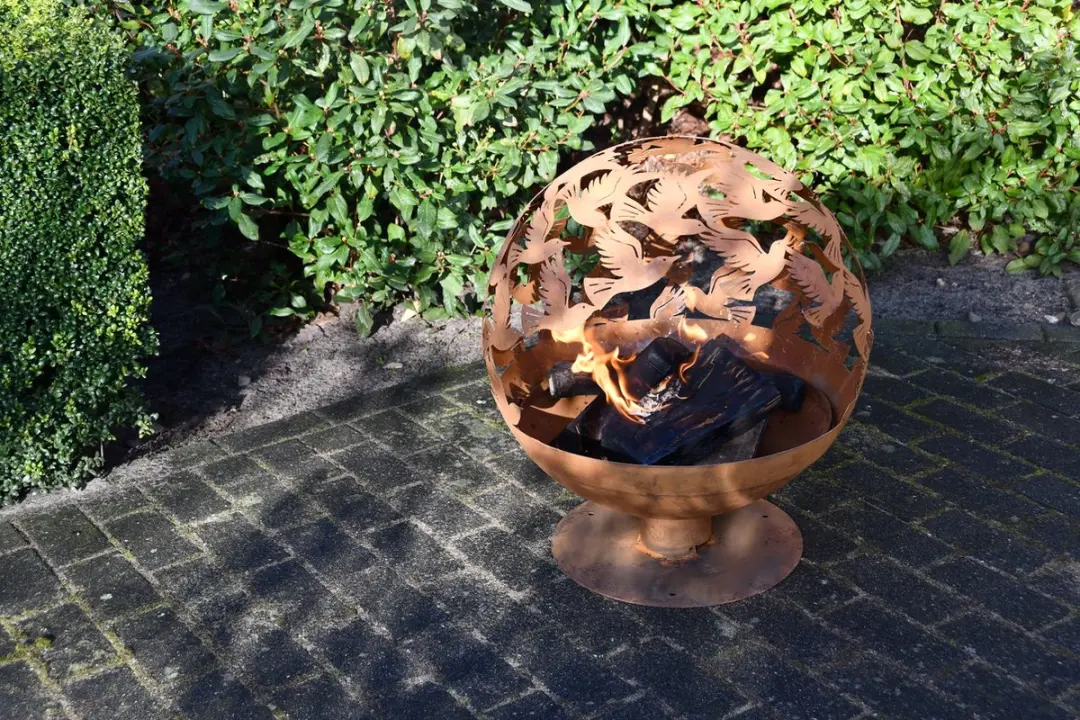 Esschert Design Vuurplaats Laser Vogels Ø58cm - Roestbruin
