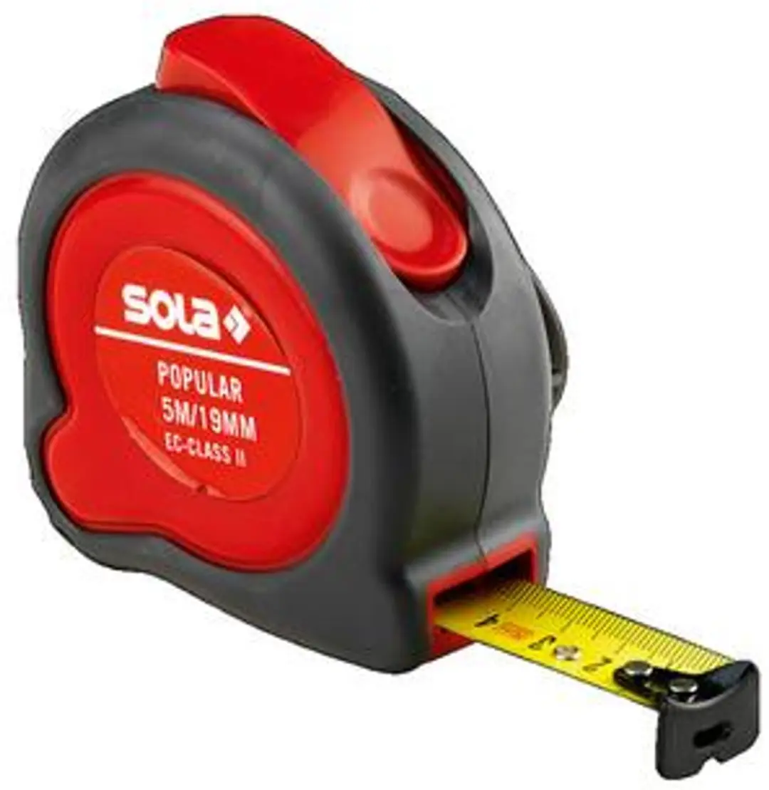 Sola Popular PP5 Rolmaat 5m x 19mm - 50024801 - Rood/Zwart/Geel
