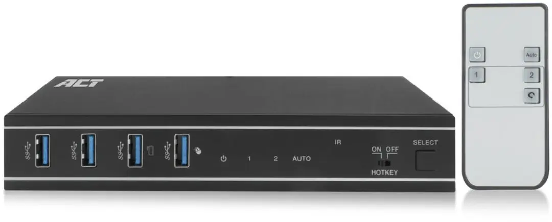 ACT AC7912 KVM Switch 2-Poorts HDMI 4K@60Hz