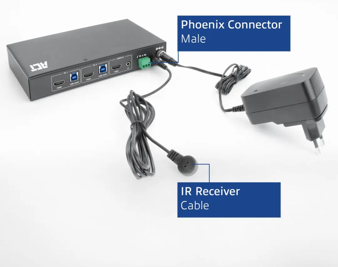 ACT AC7912 KVM Switch 2-Poorts HDMI 4K@60Hz - USB 3.0