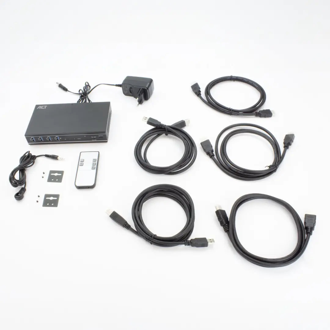 ACT AC7912 KVM Switch 2-Poorts HDMI 4K@60Hz - USB 3.0