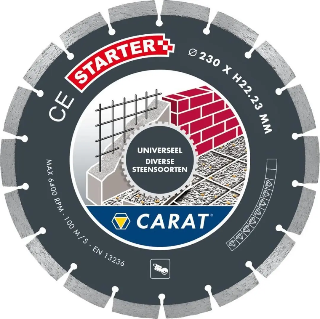 Carat Diamantzaag Universeel Ø230mm - 22,23mm As - Natuursteen