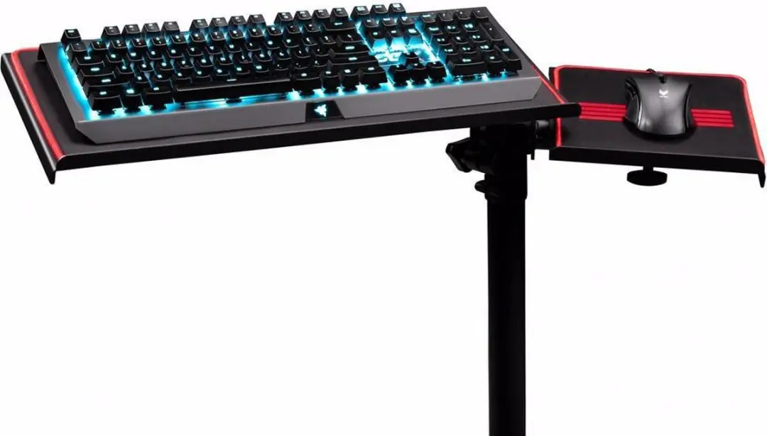 Next Level Racing NLR-A012 Toetsenbord- en Muismattenstandaard - Zwart/Rood - afbeelding 6 van 6