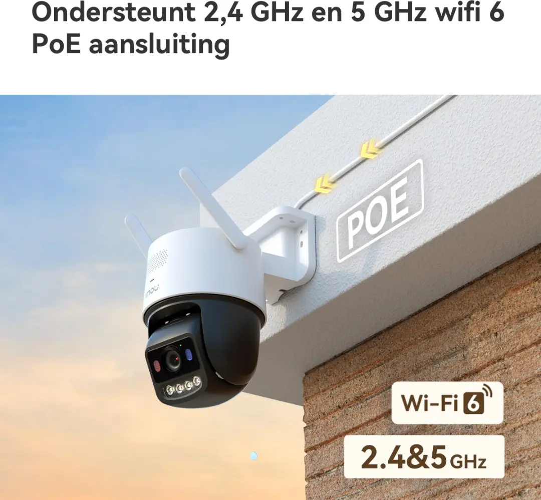 Imou Titan Pro 4K IPC-U7LP-6V0NE-imou Buitencamera - POE/WiFi 6 - Wit - afbeelding 6 van 6