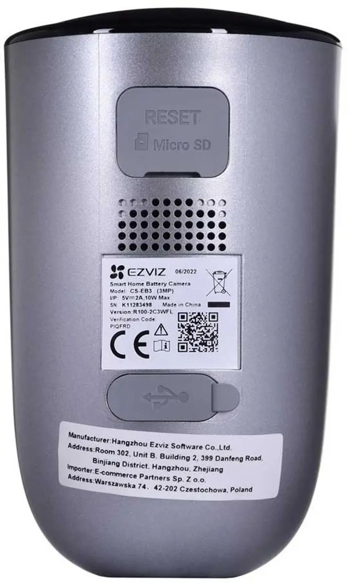 EZVIZ CS-EB3-R100-2C3WFL IP-Camera - 2.8mm - Zwart