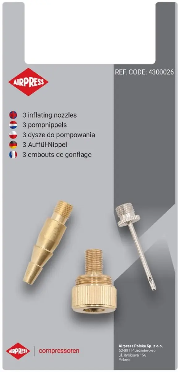 Airpress Bandenpomp Opzetstuk 3-delig