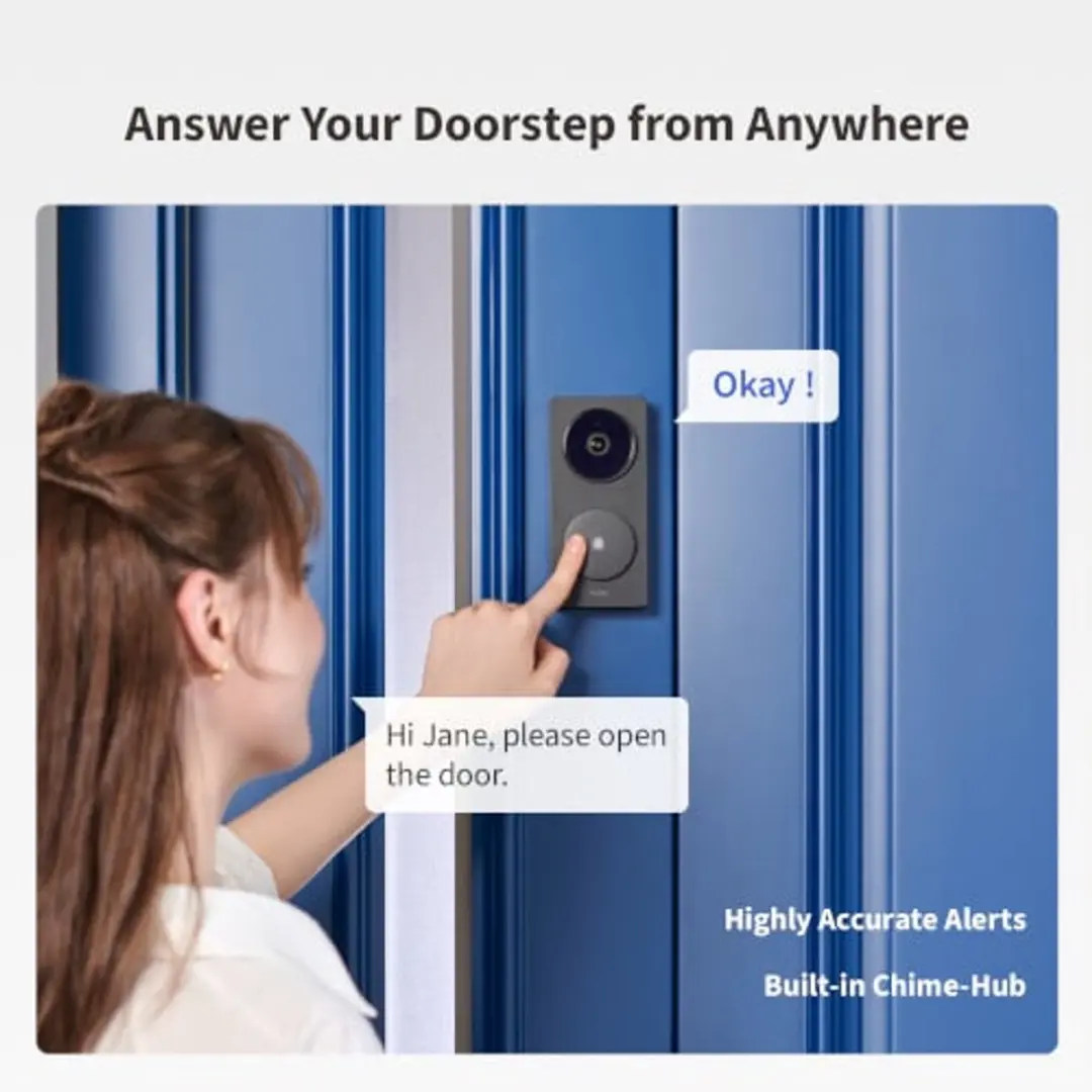 Aqara Doorbell Camera Hub G410 - Zwart - 2K Dual-Band Wi-Fi