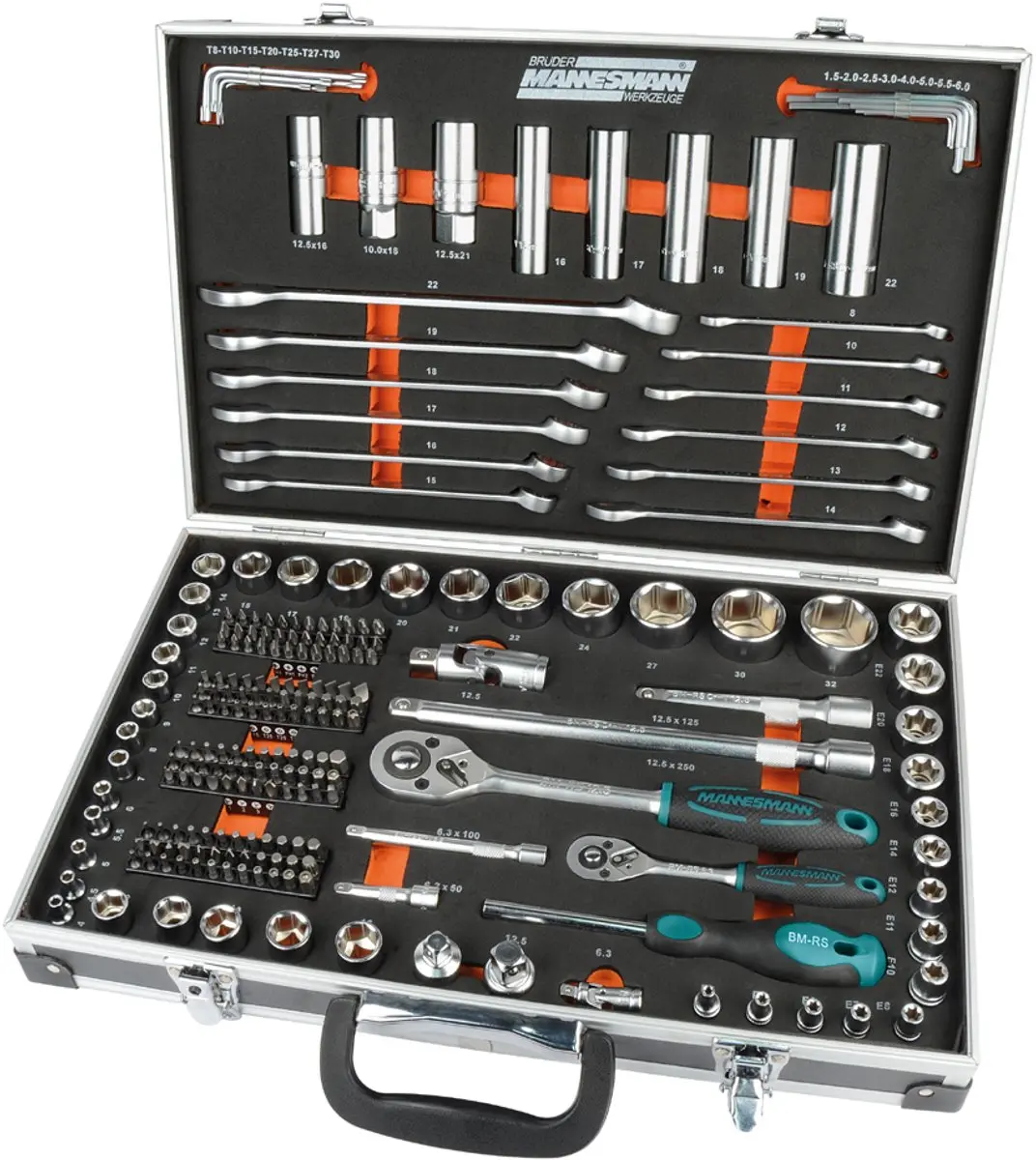 Brüder Mannesmann M98432 Dopsleutelset 232-delig - CV-staal