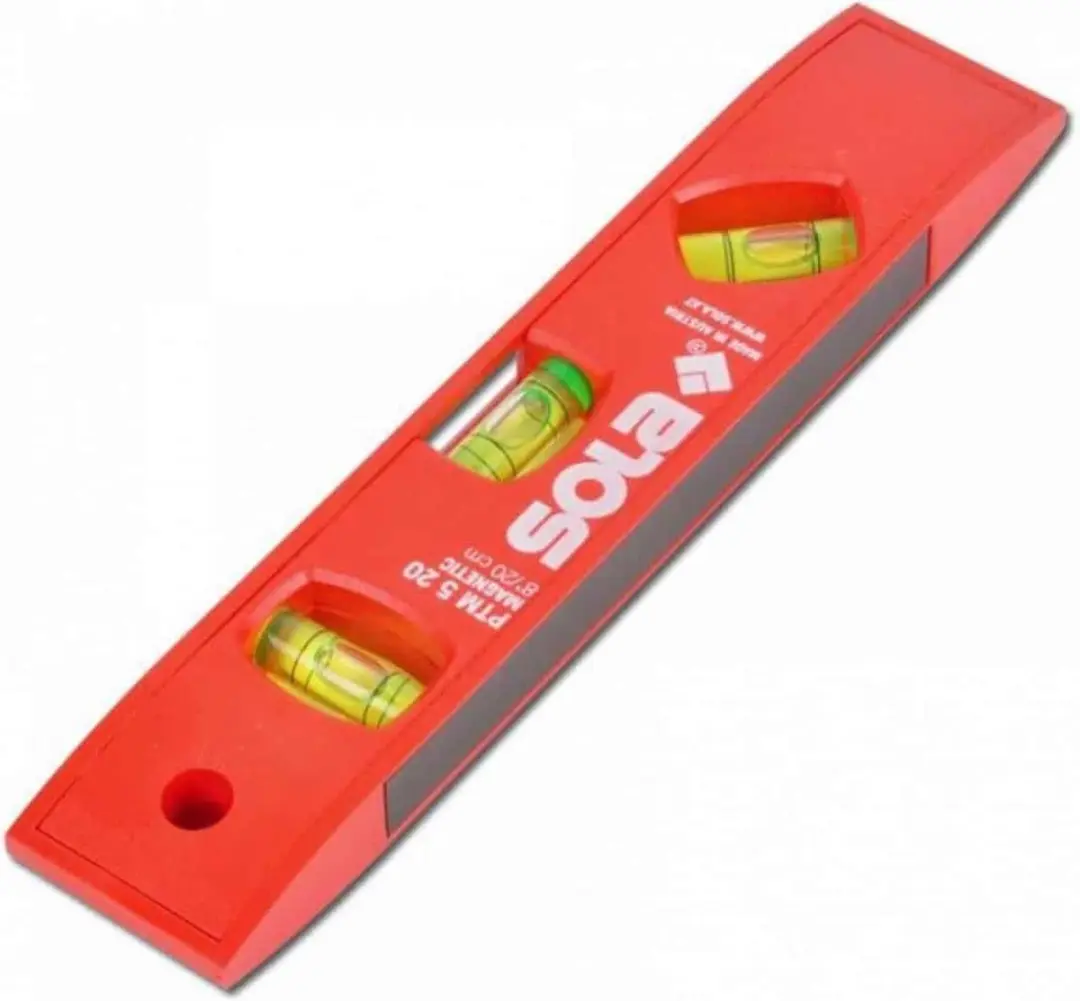 Sola PTM 5 20 Torpedo Waterpas - Magnetisch 20cm - Rood