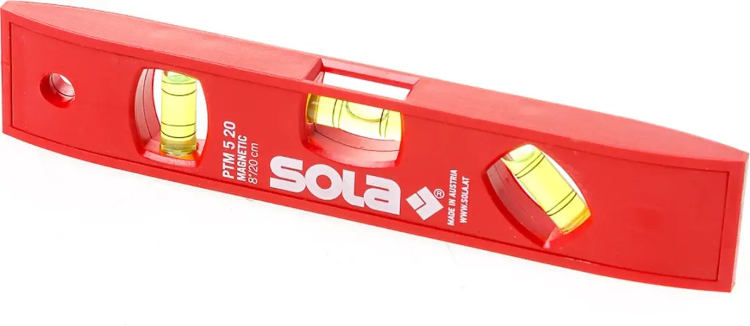 Sola PTM 5 20 Torpedo Waterpas - Magnetisch 20cm - Rood