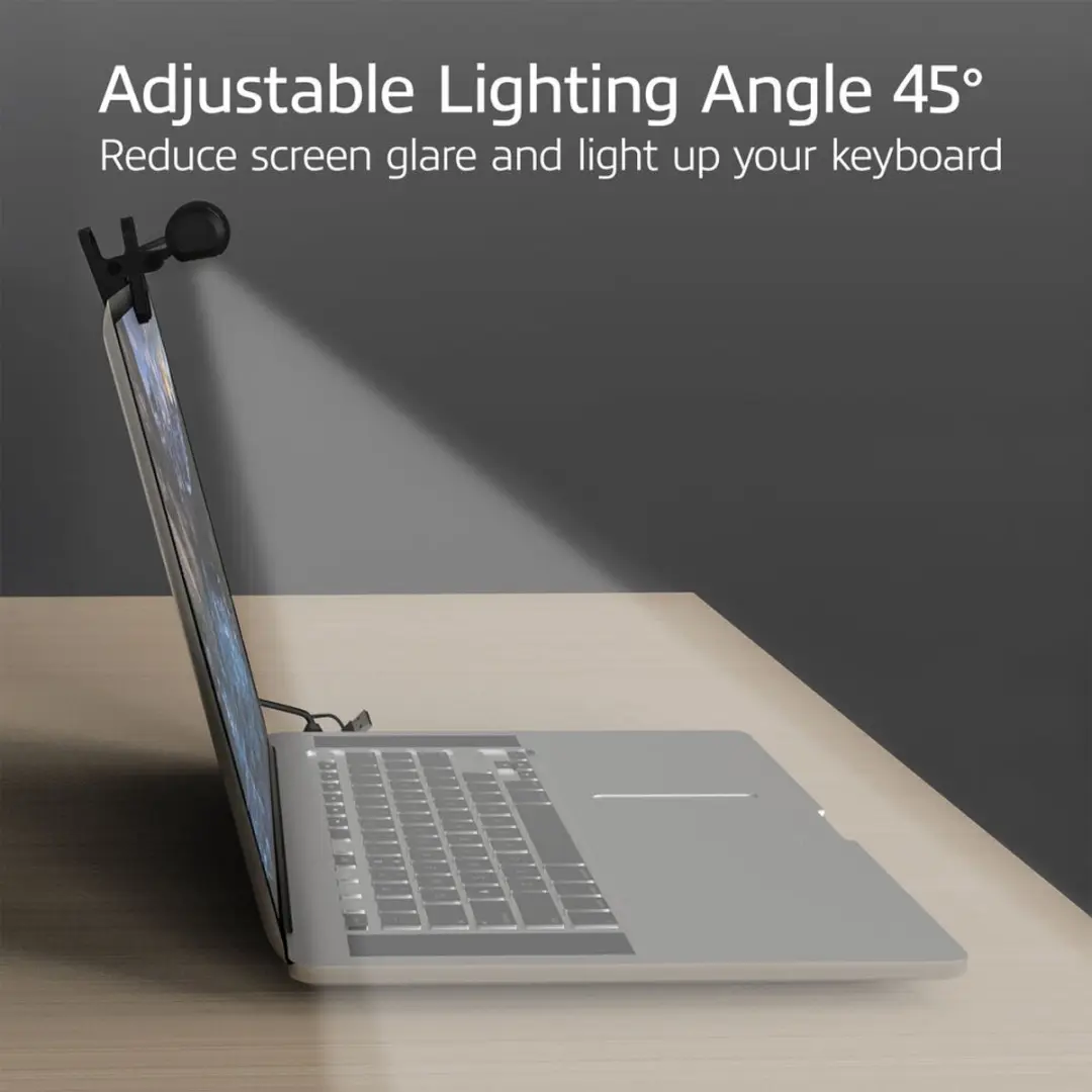 ACT Clip-on Laptop Ledlamp 3000K - USB Voeding