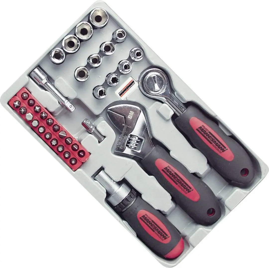 Brüder Mannesmann M29038 Gereedschapsset 37-delig - zwart