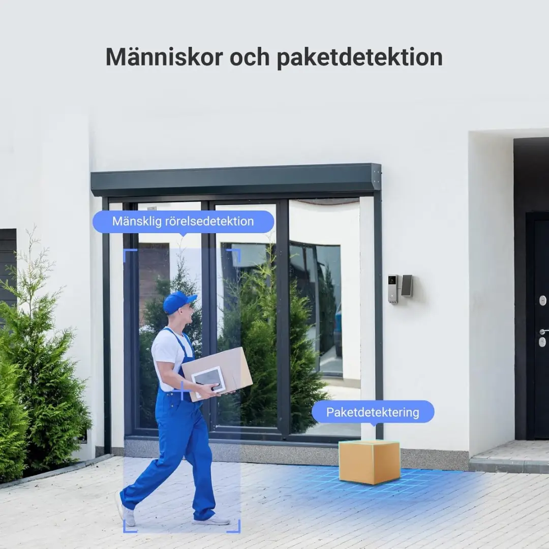 EZVIZ EP3x Pro 2K Doorbel - Zonnepaneel & Smart Screen - Personen/Pakketdetectie