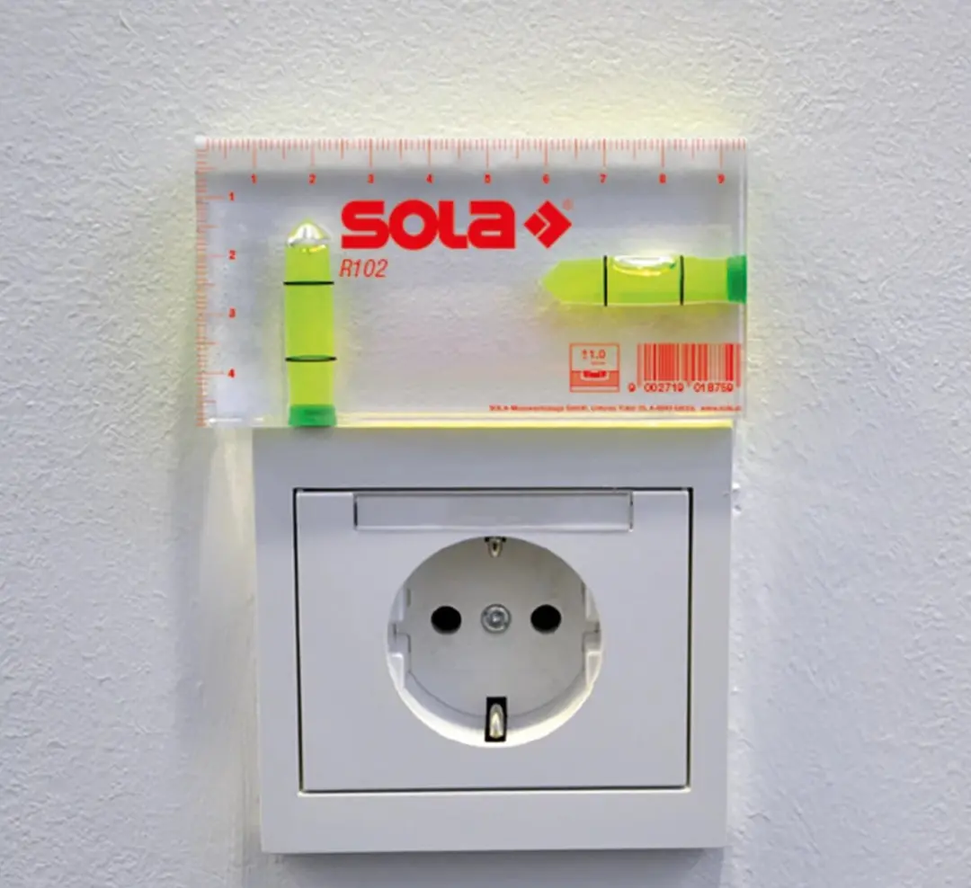 Sola R100 Architectenwaterpas 100x50mm - Rood